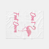 Flamingoを下に足を置かない_1 フリースブランケット (正面(横))