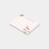 FlamingoストライプポストIt®ノート、4インチx 3インチ ポストイット (アングル)