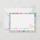 Flamingoノートカパーソナライズされたード ノートカード (正面)