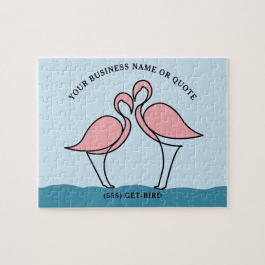 Flamingoビジネスまたは引用文8" x 10" ジグソーパズル (横)