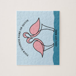 Flamingoビジネスまたは引用文8" x 10" ジグソーパズル