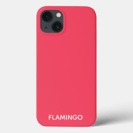 Flamingoピンク色の名前ケースメイトiPhoneケース iPhone 13ケース