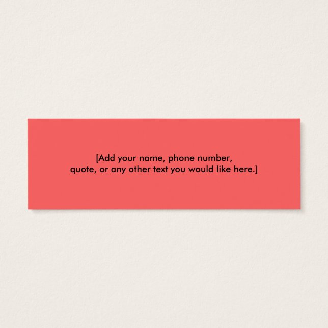 Flamingoプロファイルカードまたはブックマーク (裏面)