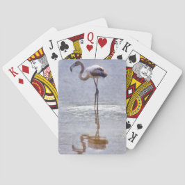 Flamingoリップルと反射の水色 トランプ