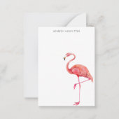 Flamingo水パーソナライズされた色ノートカード ノートカード (正面)