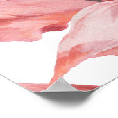 Flamingo水彩：シームレスな小さなパターン ポスター (角)