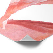 Flamingo水彩：シームレスパターン ポスター (角)