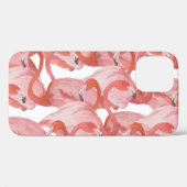 Flamingo水彩：シームレスパターン Case-Mate iPhoneケース (裏面 (横))