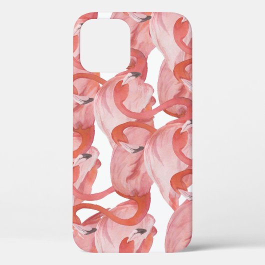 Flamingo水彩：シームレスパターン Case-Mate iPhoneケース (裏面)