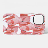Flamingo水彩：シームレスパターン iPhoneケース (裏面横)
