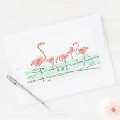 Flamingo海グループのシール長方形 長方形シール (封筒)