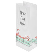 Flamingo海グループテキストボトル ワインギフトバッグ (裏面アングル)