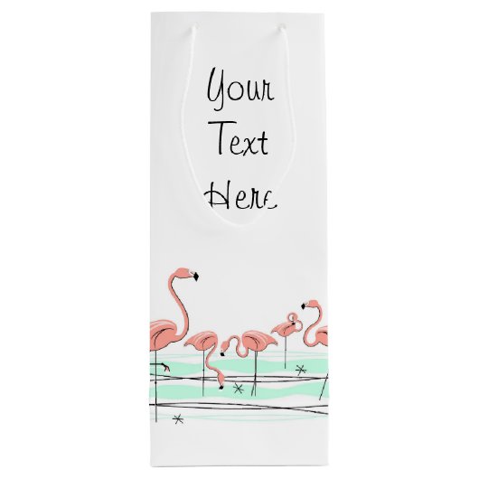 Flamingo海グループテキストボトル ワインギフトバッグ (裏面)