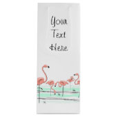 Flamingo海グループテキストボトル ワインギフトバッグ (正面)