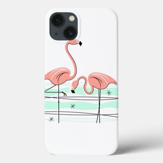 Flamingo海ペアiPadケース Case-Mate iPhoneケース (裏面)