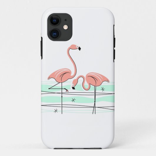 Flamingo海ペアiPhoneケース Case-Mate iPhoneケース (裏面)
