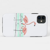 Flamingo海ペアiPhoneケース Case-Mate iPhoneケース (裏面(横))