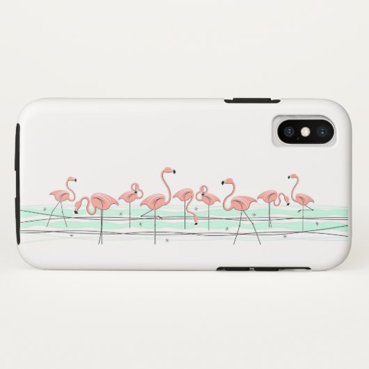 Flamingo海ラインiPhoneケース Case-Mate iPhoneケース (裏面(横))