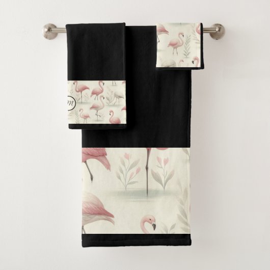 Flamingo (ファンシーカスタマイズ可能) バスタオルセット (インサイチュ)