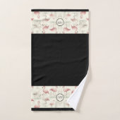 Flamingo (ファンシーカスタマイズ可能) バスタオルセット (ハンドタオル)