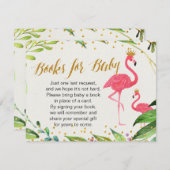 Flamingo -ベビー挿入カードの書籍 エンクロージャーカード (正面/裏面)