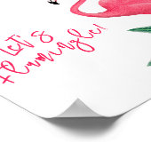 Flamingo – 瓶の中にキャンディーが何個入っているか ポスター (角)