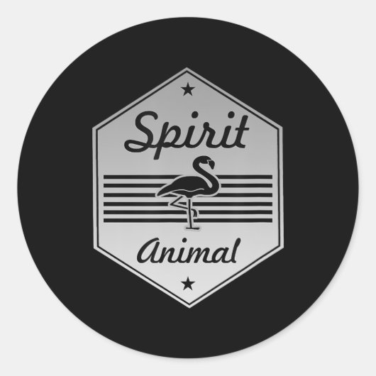Flamingo – 私の精神動物のフラミンゴの衣装 ラウンドシール (正面)