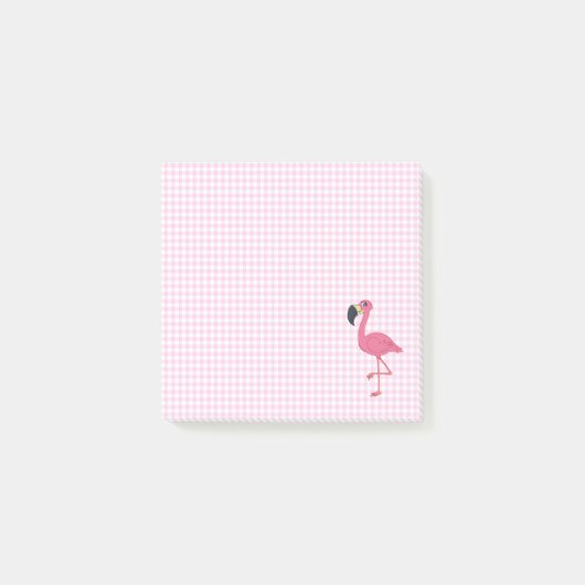 Flamingo 3" x 3" Post-it®注意事項 ポストイット (正面)