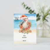 Flamingo 7月のクリスマスは日付を保存 シーズンポストカード (スタンド正面)