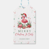 Flamingo 7月のクリスマス ギフトタグ (正面)