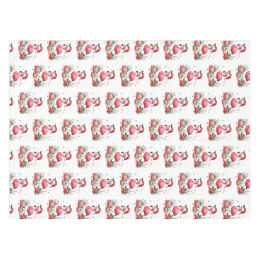 Flamingo 7月のクリスマス テーブルクロス (正面(横))