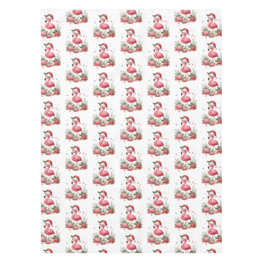 Flamingo 7月のクリスマス テーブルクロス (正面)