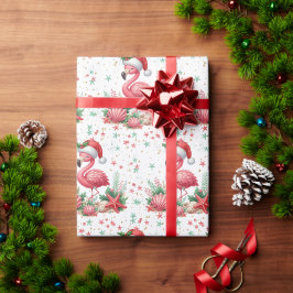 Flamingo 7月のクリスマス ラッピングペーパー
