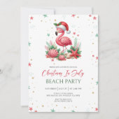 Flamingo 7月のクリスマス 招待状 (正面)