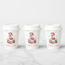 Flamingo 7月のクリスマス 紙コップ