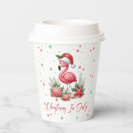 Flamingo 7月のクリスマス 紙コップ (裏面)