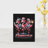 Flamingo 7月4日アメリカ愛国主義独立Fl カード (黄色い花)
