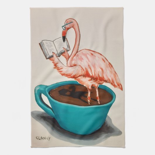 Flamingo Absurdi-tea towel  キッチンタオル (縦)