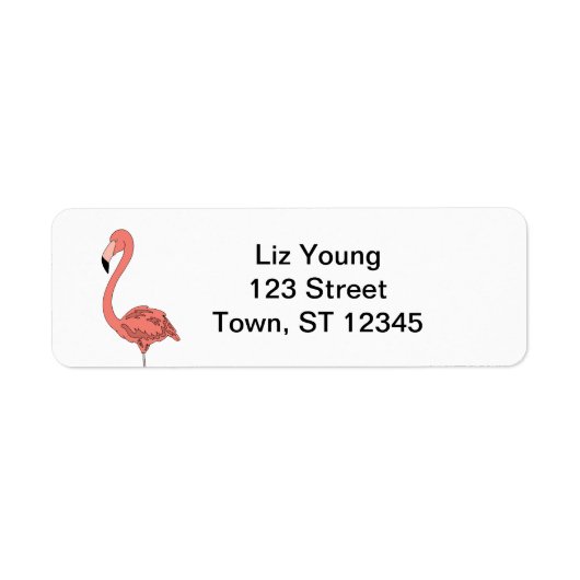 Flamingo Address Labels ラベル (正面)