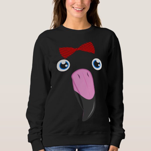 Flamingo Animal Bow Tie Child Halloween Costume スウェットシャツ (正面)