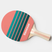 Flamingo Aqua Across Striping with Name 卓球ラケット (横)