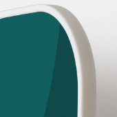 Flamingo Aqua Circle Stripe with Name ピックルボールラケット (左詳細)