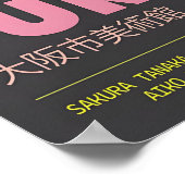 Flamingo Art Print Tropical Pink Room ポスター (角)