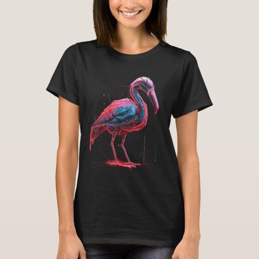 Flamingo artwork  animal  animal flamingo 20 tシャツ (正面)