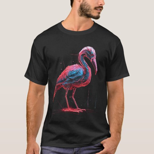 Flamingo artwork animal animal flamingo 20 tシャツ (正面)