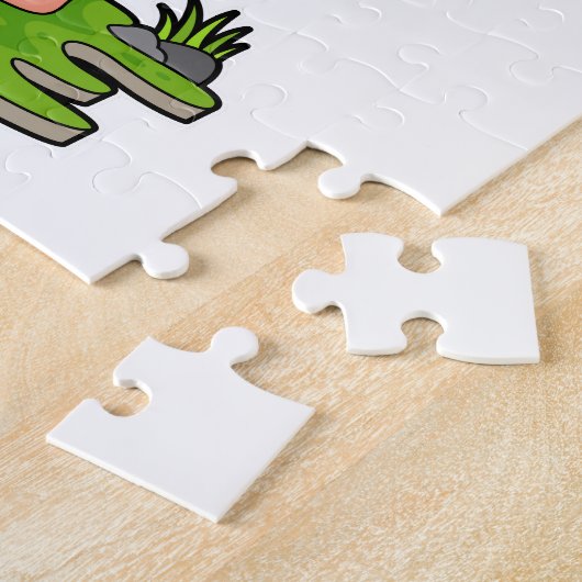 Flamingo as Hiker with Backpack ジグソーパズル (側面)