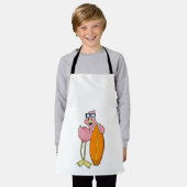 Flamingo as Surfboard.PNG エプロン (着用した状態)