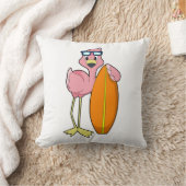 Flamingo as Surfboard.PNG クッション (ブランケット)