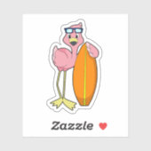 Flamingo as Surfboard.PNG シール (シート)