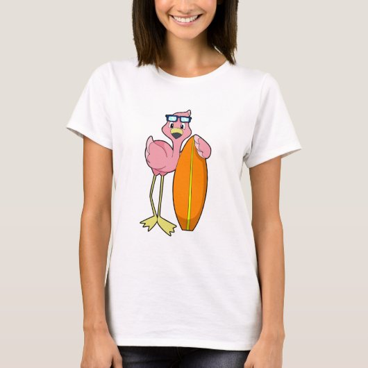 Flamingo as Surfboard.PNG Tシャツ (正面)